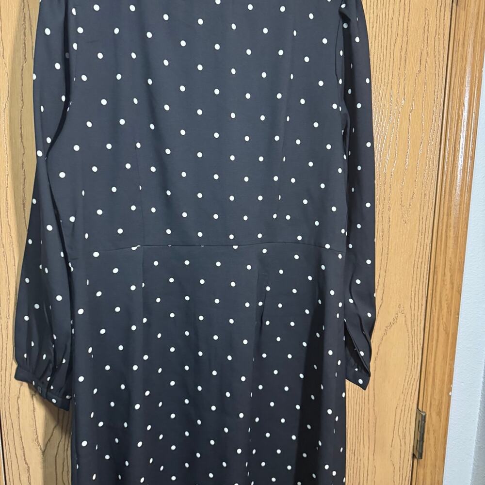 Loft petite polka dot button dress size 12 - Picture 7 of 9